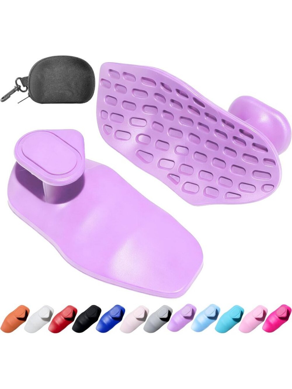 Silicone Gym Workout Grips Weight Lifting Pads Gloves Alternative Purple Case